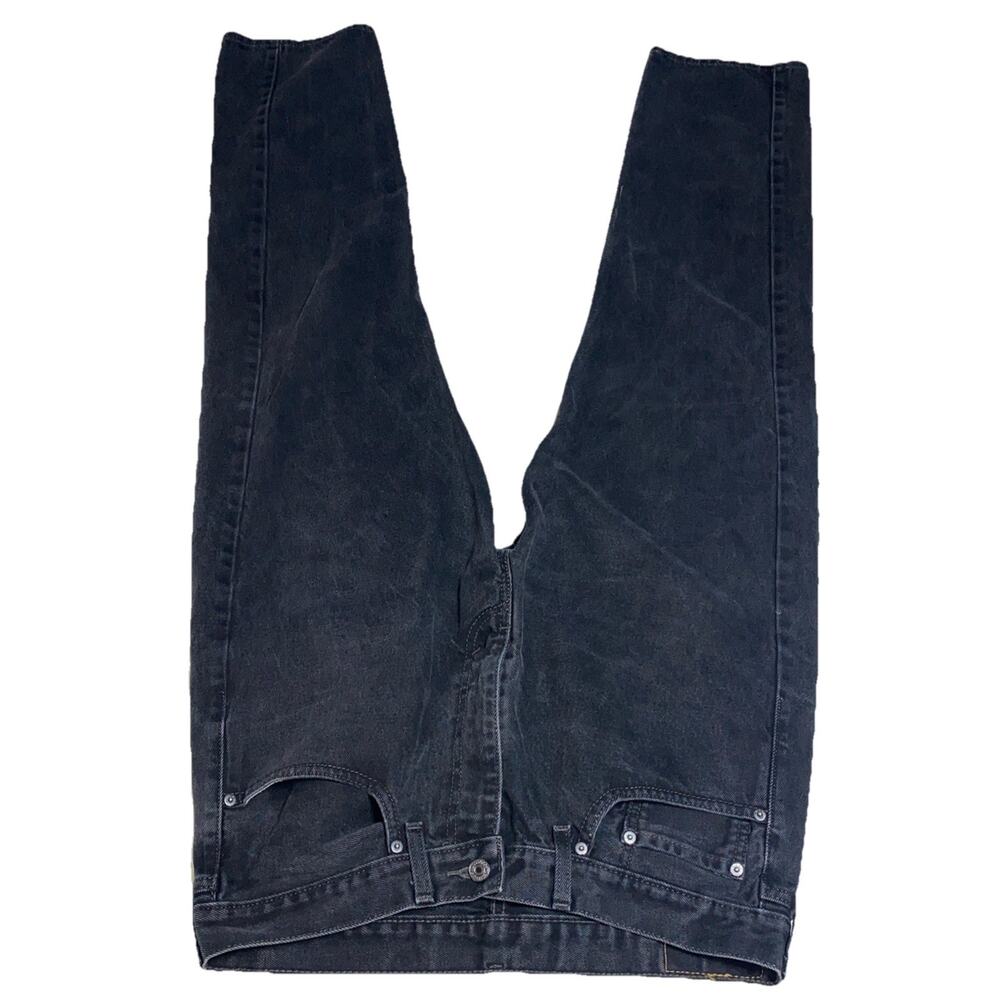 Levi Strauss 505 Black Denim Jeans Men’s 36 x 32 - Picture 5 of 6